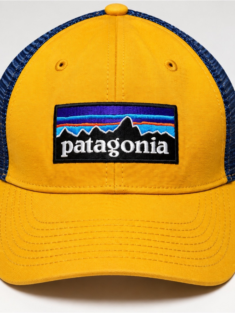 Patagonia Kids Yellow and Navy Mesh Trucker Hat